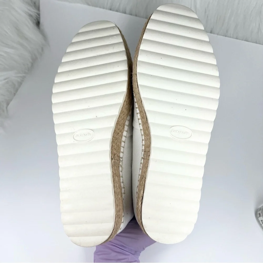 Dr. Scholl's Sunray Espadrilles Slip On White Canvas Size 8.5M